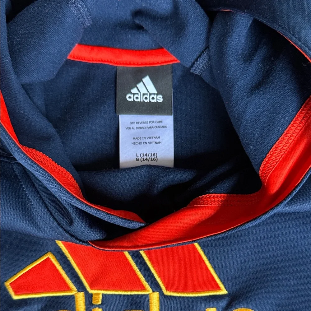 Adidas Kids Hoodie in Navy size L 14 / 16 - Picture 3 of 4